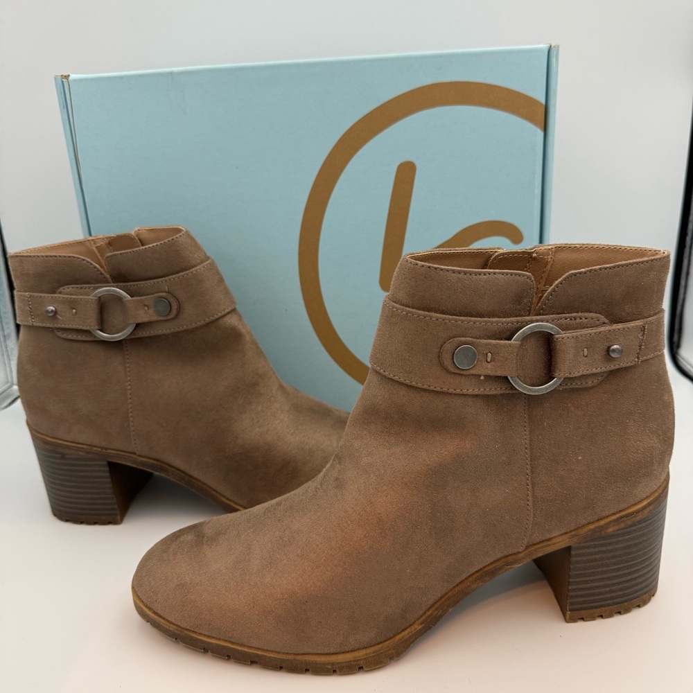 LifeStride Miranda Ankle Boots – Putty Taupe – Size 9W